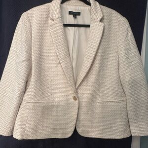 Women's Cream Tweed Blazer